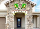 Cute Monster Face Halloween Archway Garage Door Decoration