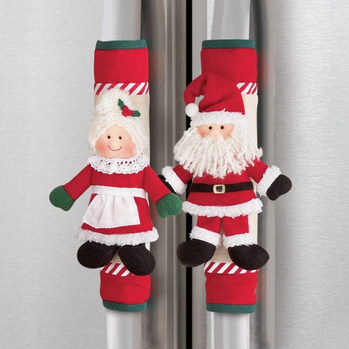 Unique Mr. and Mrs. Claus Appliance Handle Covers