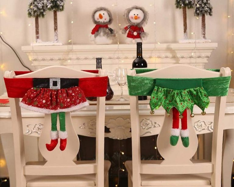 Christmas Ribbons Dining Room Chair Covers