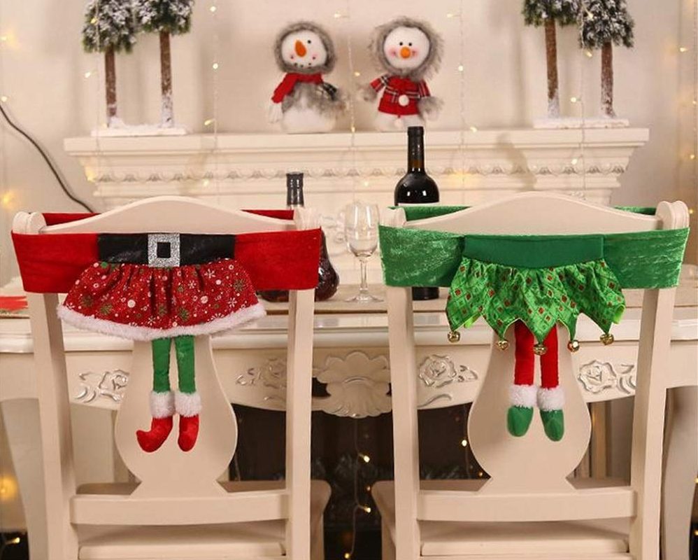 Delightful Elf Xmas Chair Covers